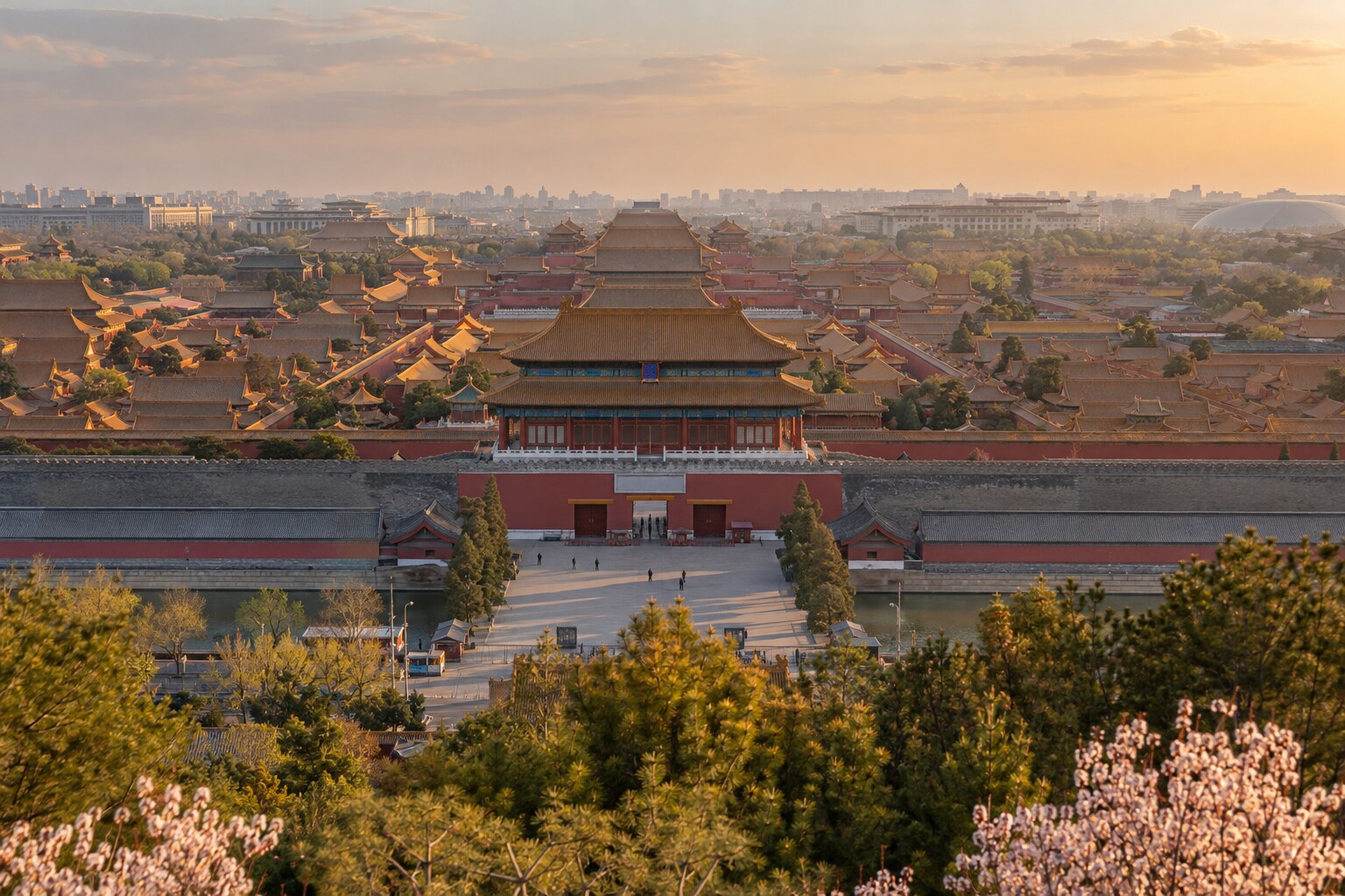 Forbidden City rooftops viewed from Jingshan Park in Beijing