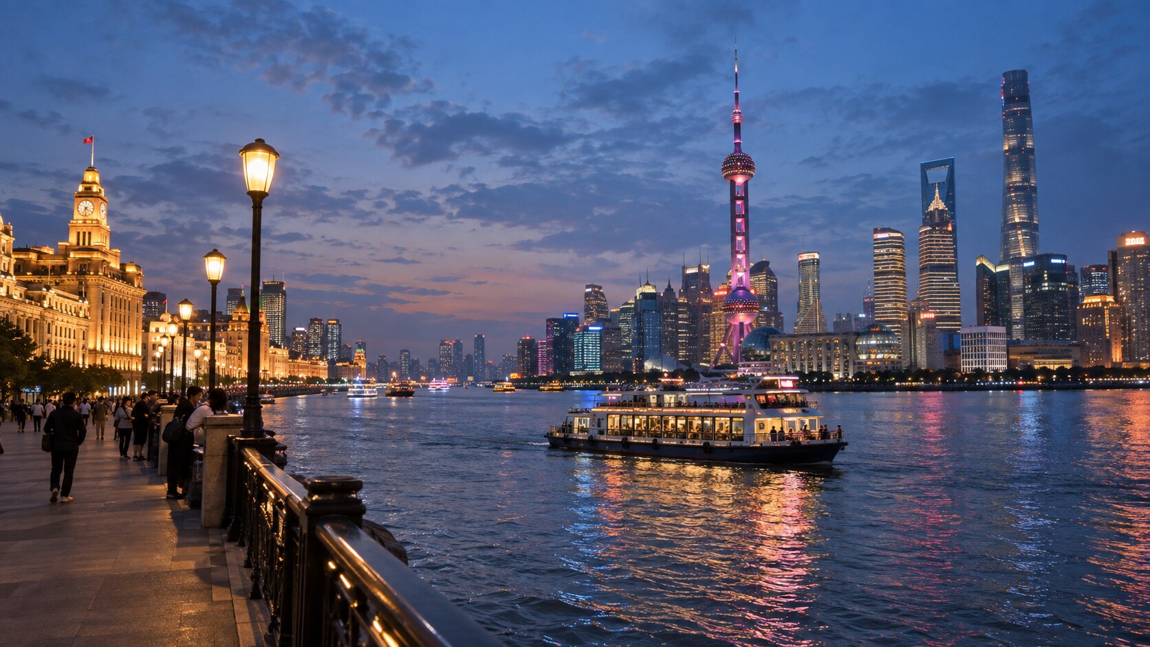 The Bund and Pudong skyline in Shanghai