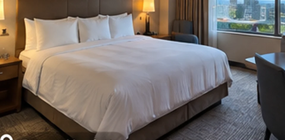 Illustrative Marriott-style hotel room