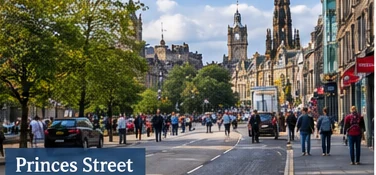 Princes Street in Edinburgh
