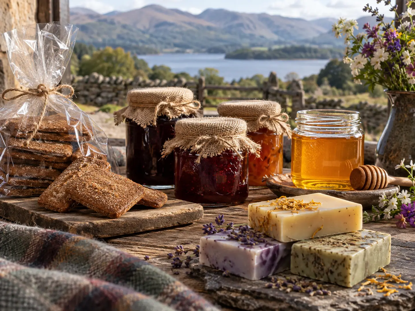 gingerbread, jams, honey and handmade soaps