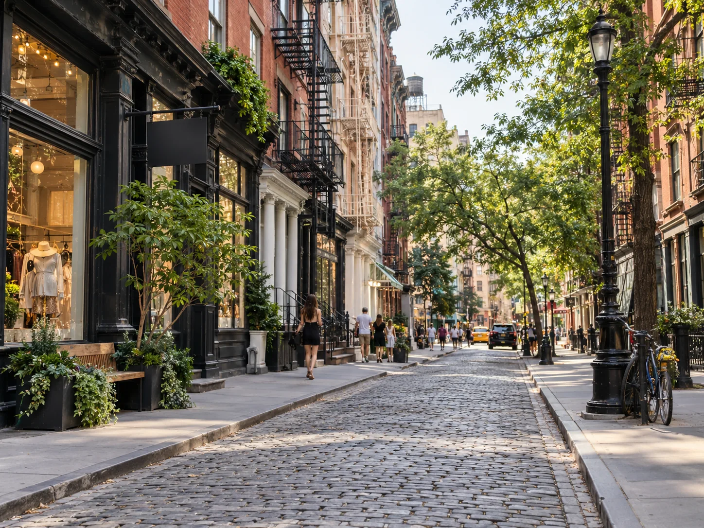 Illustrative SoHo cobblestone street
