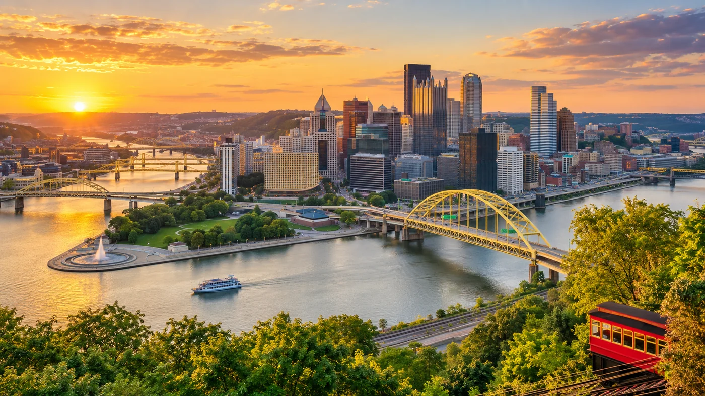 Pittsburgh skyline view from Mount Washington