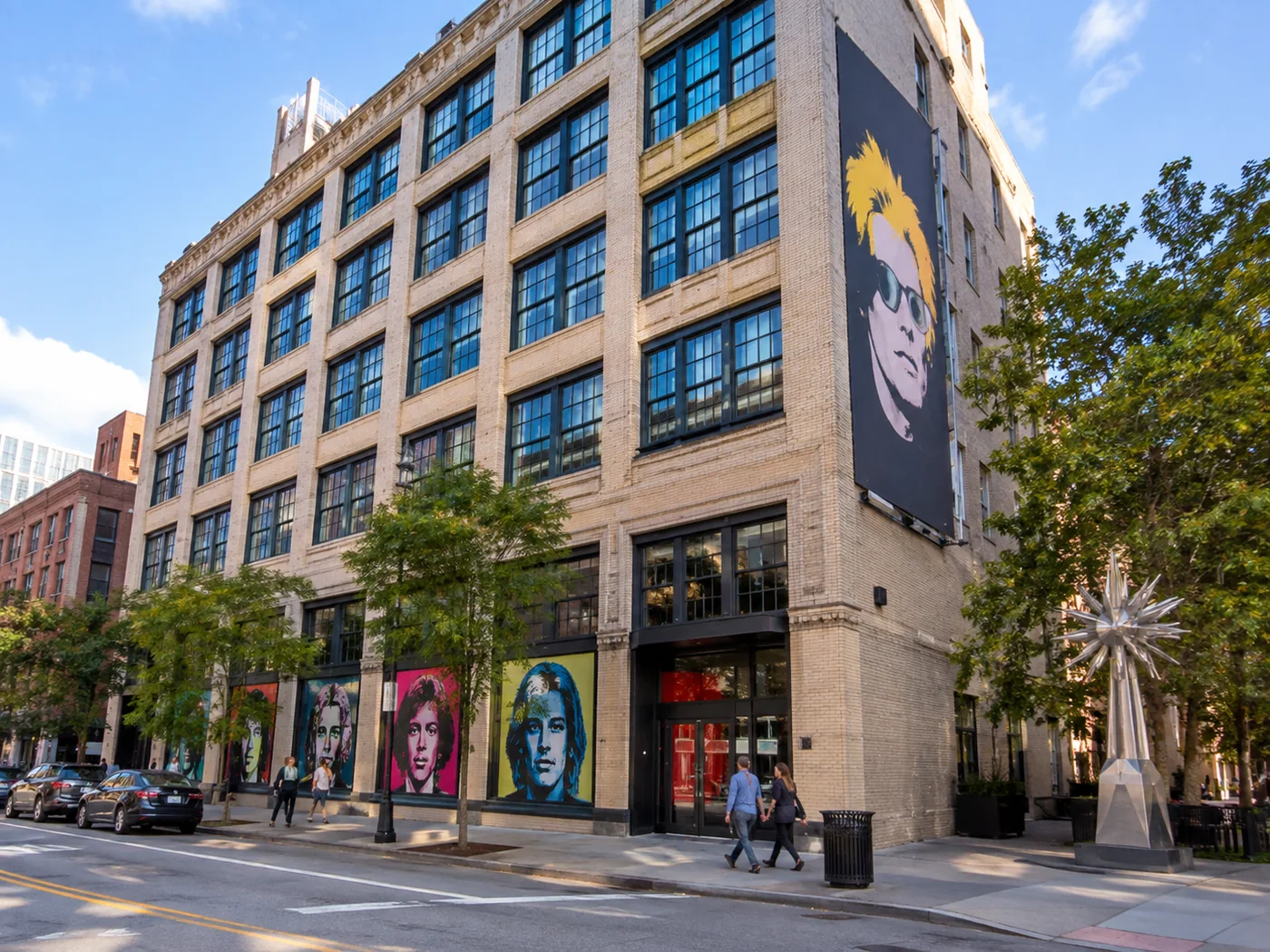 Illustrative exterior inspired by the Andy Warhol Museum