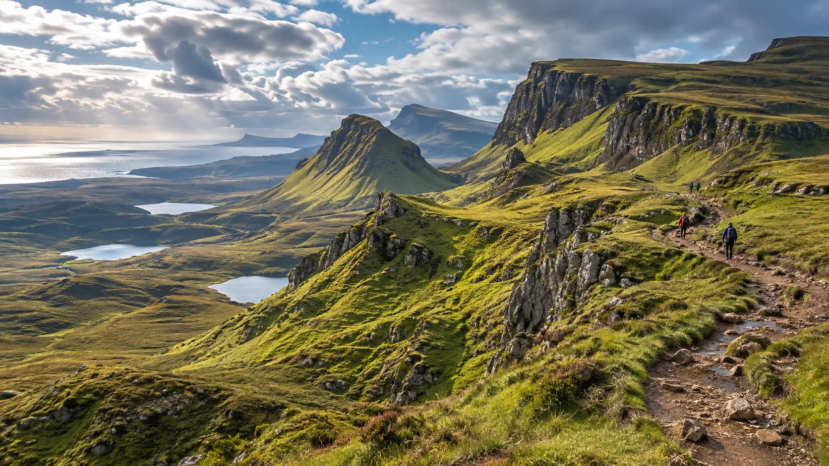 The Quiraing walking trail on the Isle of Skye